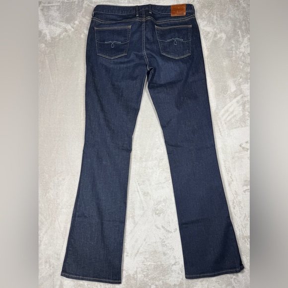 Lucky Brand White Oak Cone Denim Lolita Bootcut Dark Wash Blue Jeans Size 8 - Picture 1 of 16